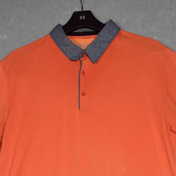 Nike Dri-Fit Polo Shirt Men’s Large Golf Performance Classic Short Sleeve Orange - Picture 2 of 9